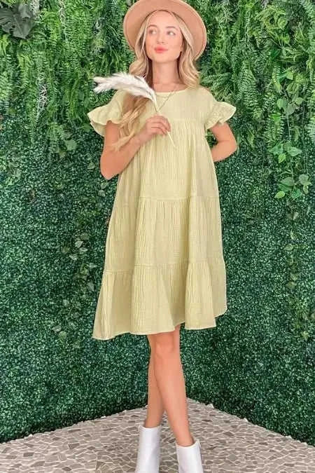 And The Why Cotton Gauze Baby Doll Casual Dress Eco My Home Dresses Salty Season LLC ecomyhome.store United States