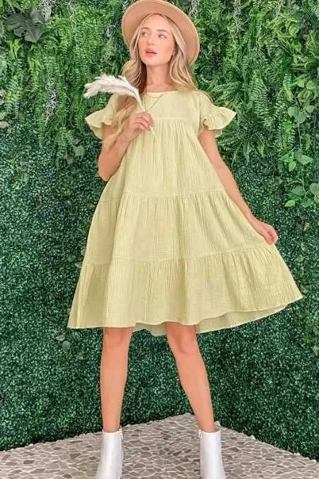 And The Why Cotton Gauze Baby Doll Casual Dress Eco My Home Dresses Salty Season LLC ecomyhome.store United States