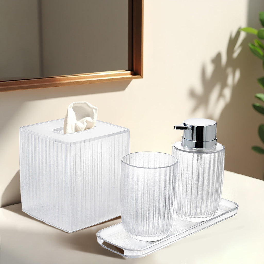 The Shirah Collection – Elegant Modern Bathroom Décor Accessories Set of 4