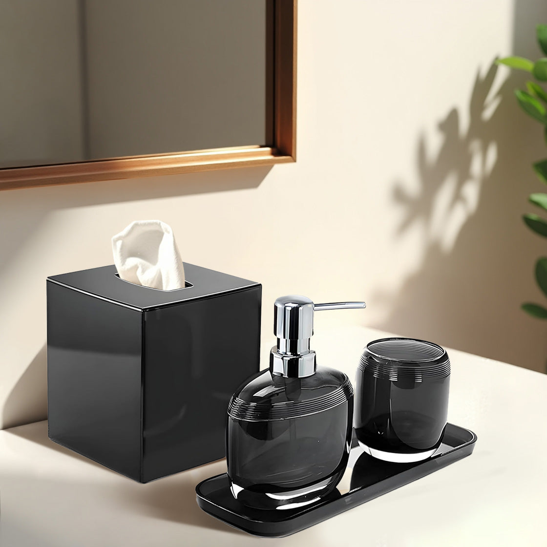The Aurik Collection – Elegant Modern Bathroom Décor Accessories Set of 4