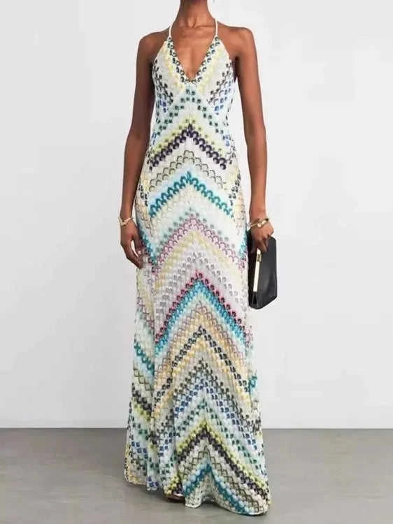 Backless Spaghetti Strap Maxi Dress Eco My Home Dress Salty Season LLC ecomyhome.store United States