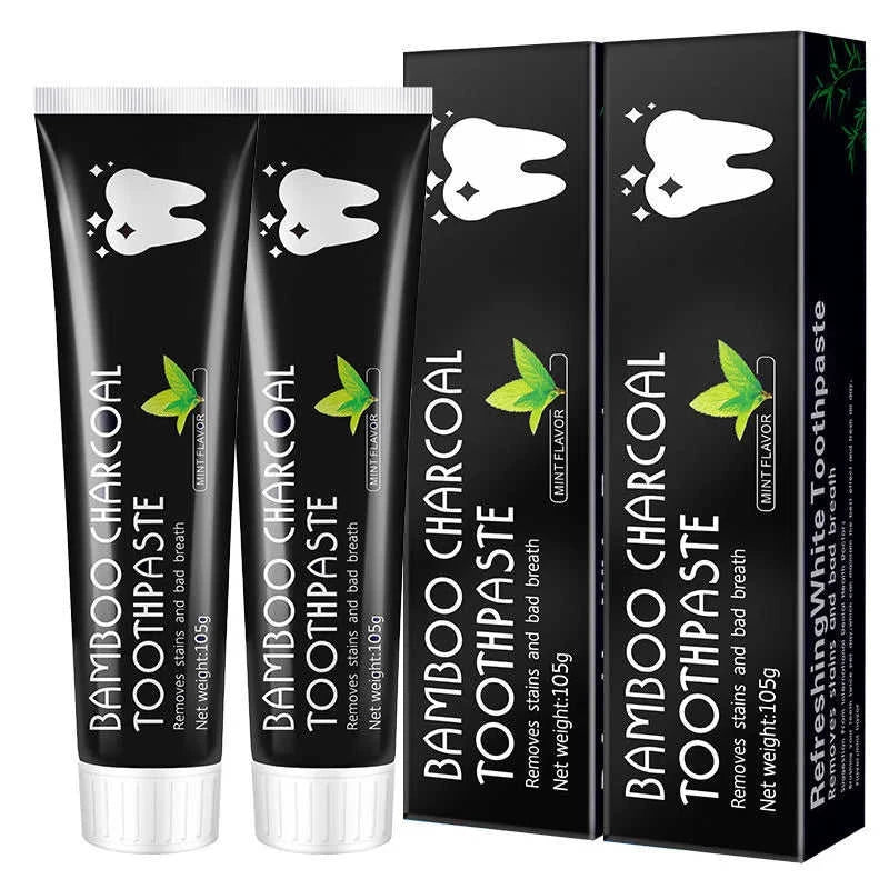 Bamboo Charcoal Black CoconutShell Toothpaste 105G Eco My Home  Natural Toothbrush ecomyhome.store United States