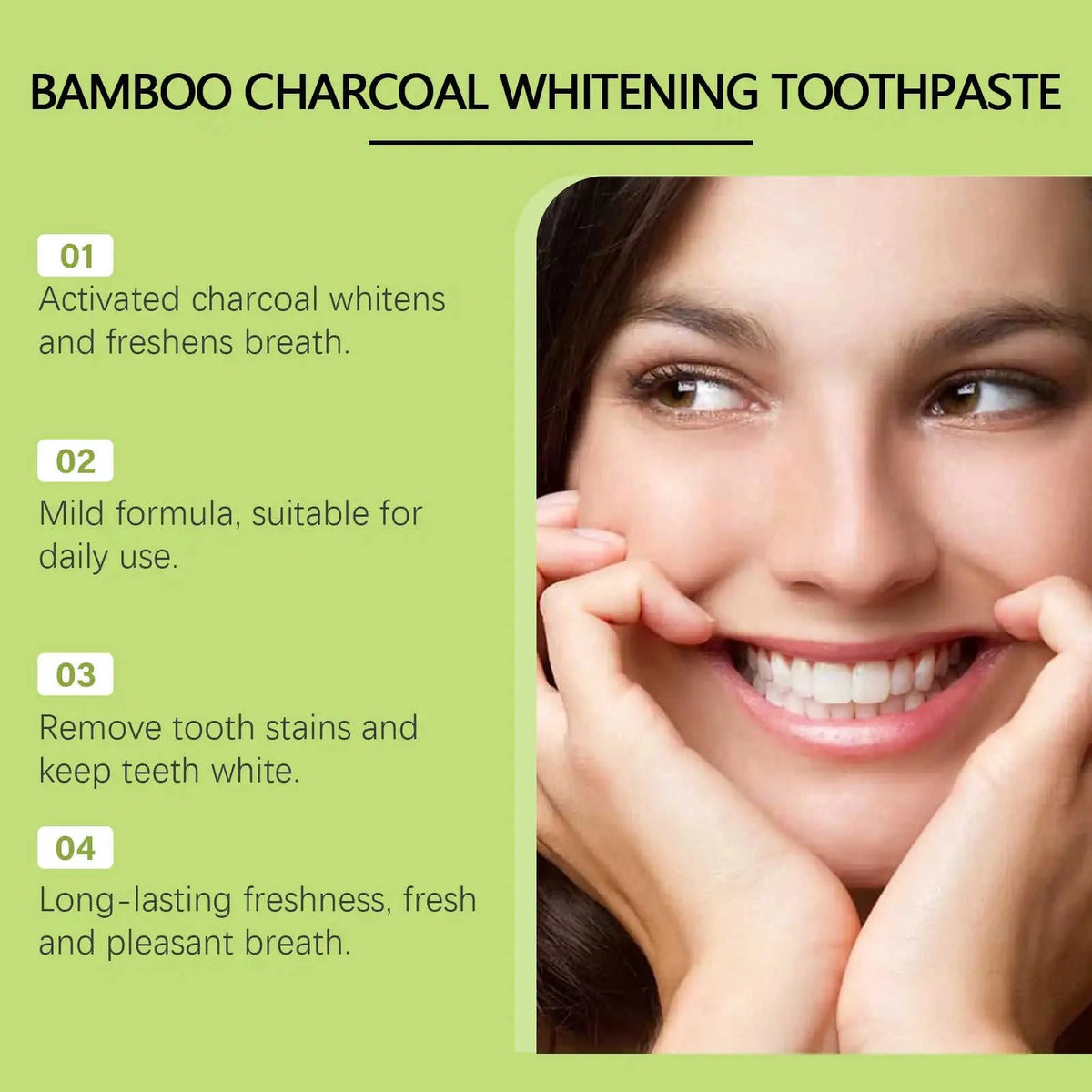Bamboo Charcoal Toothpaste for Fresh Breath and Whiter Teeth Eco My Home  Natural Toothbrush ecomyhome.store United States