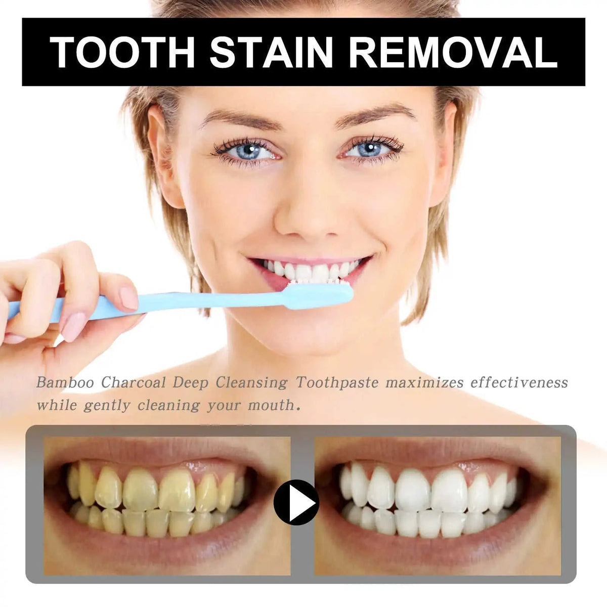 Bamboo Charcoal Whitening Toothpaste Eco My Home  Natural Toothbrush ecomyhome.store United States