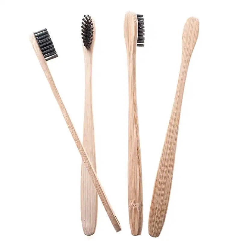 Bamboo Toothbrush with Black Charcoal Bristles Eco My Home  Natural Toothbrush ecomyhome.store United States