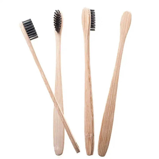 Bamboo Toothbrush with Black Charcoal Bristles Eco My Home  Natural Toothbrush ecomyhome.store United States