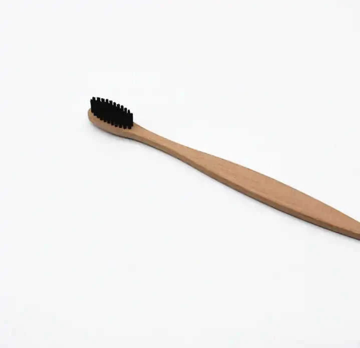 Bamboo Toothbrush with Black Charcoal Bristles Eco My Home  Natural Toothbrush ecomyhome.store United States