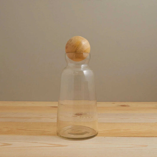 Baylor Decanter with Mango Wood Stopper, Medium Eco My Home Barware White Cliff Studio ecomyhome.store United States