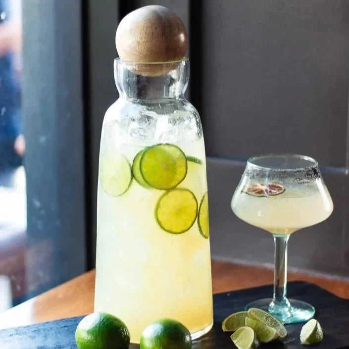 Baylor Decanter with Mango Wood Stopper, Tall Eco My Home Barware White Cliff Studio ecomyhome.store United States