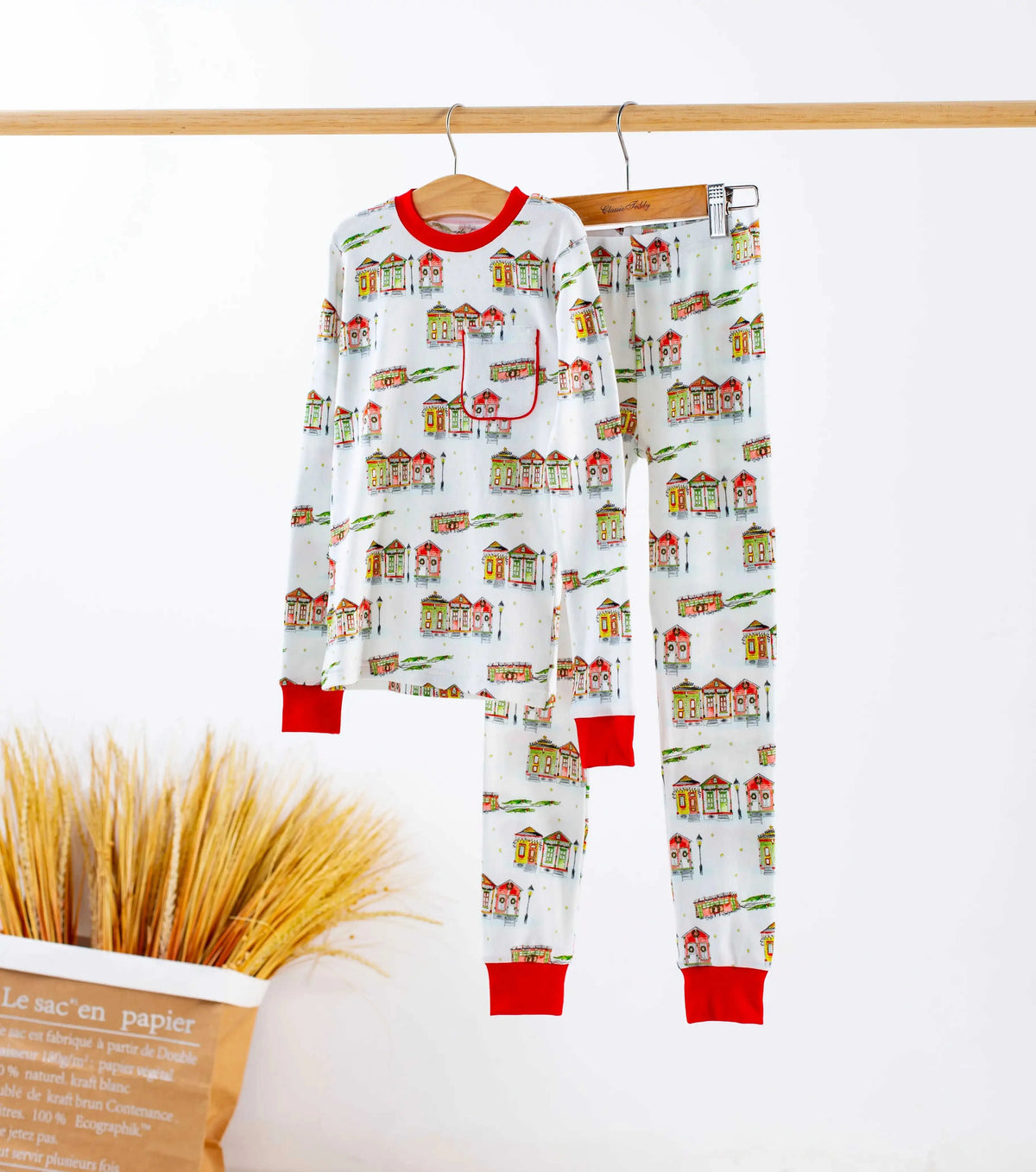 Bayou Wonderland Organic Cotton Christmas Kids Pajamas Eco My Home Pajama Set Nola Tawk ecomyhome.store United States