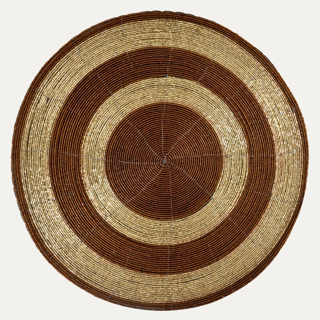 Dillen Grace – Beaded Placemats, The Dillen Collection Elegant Decorative Dining Table Décor 14 inch