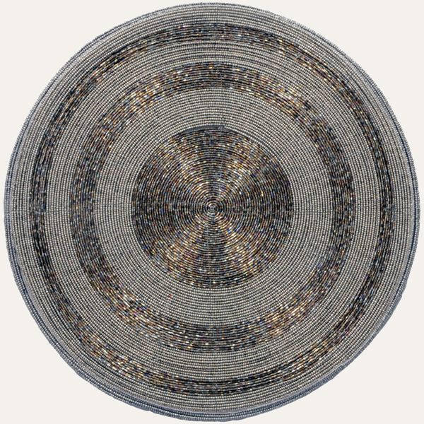 Vaiga Grace – Beaded Placemats, The Vaiga Collection Elegant Decorative Dining Table Décor 14 inch