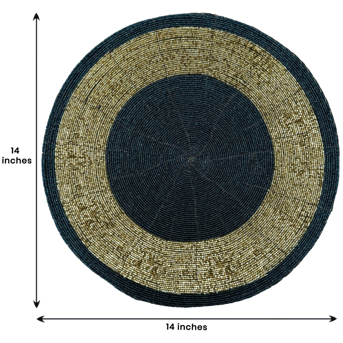 Round Beaded Placemats – Elegant Heat Resistant Table Mats Set for Dining