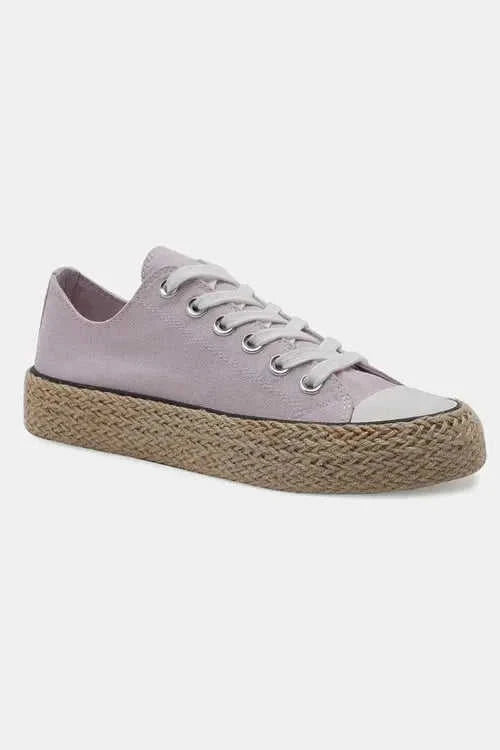 Beast Fashion Stylish Everyday Sneakers: Lace Up Woven Espadrille Sole Footwear Eco My Home Shoes Salty Season LLC ecomyhome.store United States