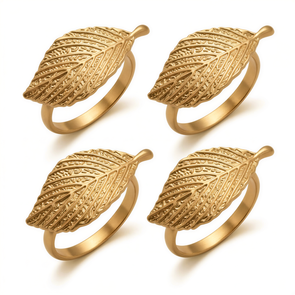 Gold Leaf Napkin Rings – Luxe Petal