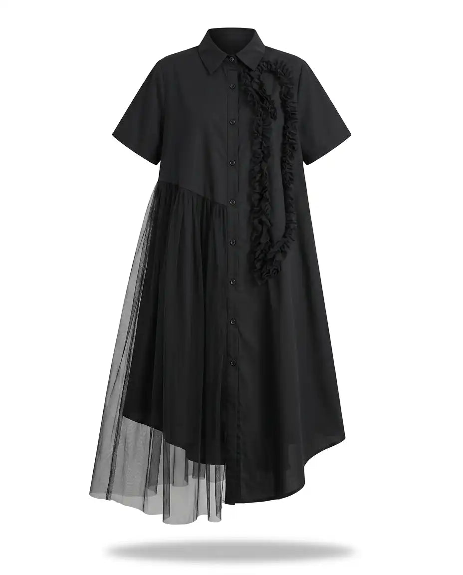Audacious Mesh Layered Maxi Dress