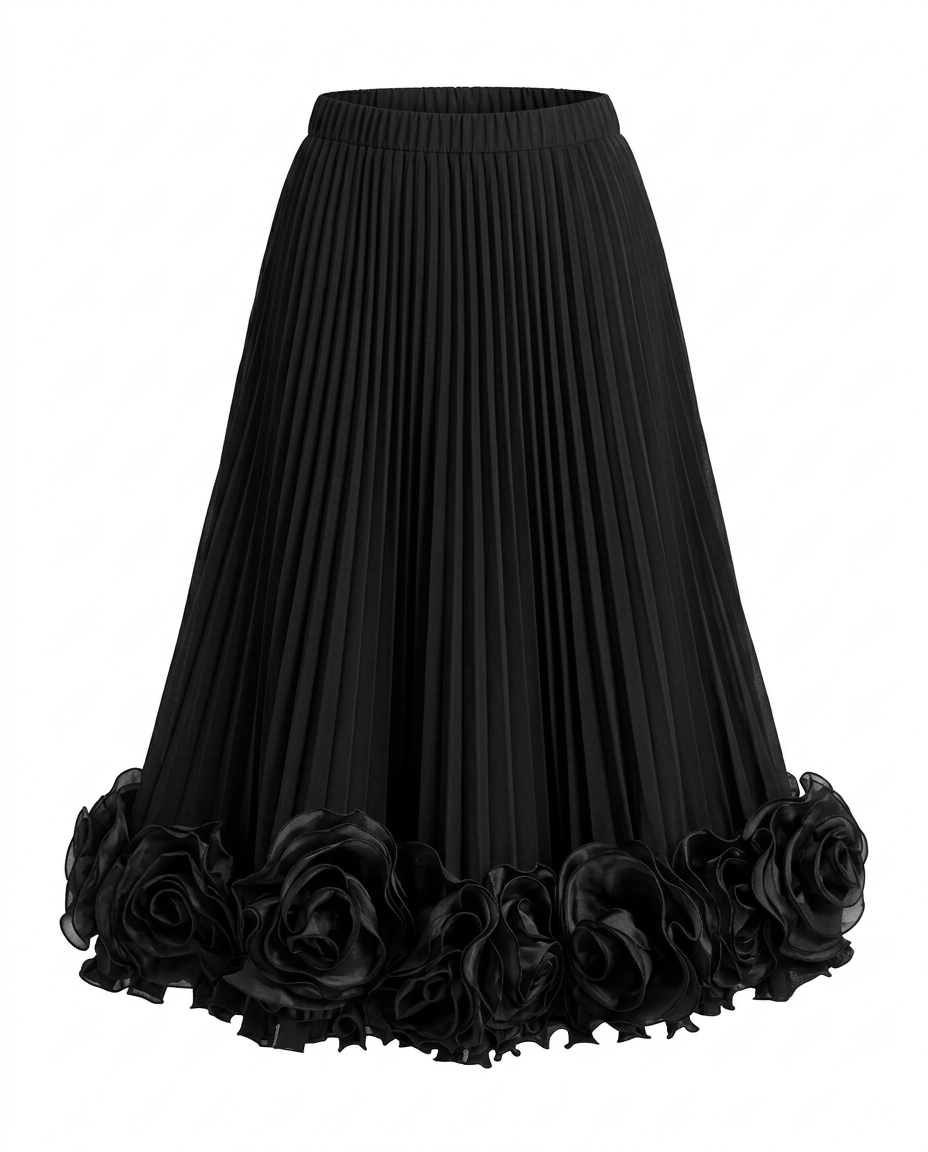 Radiant Pleated Floral Maxi Skirt