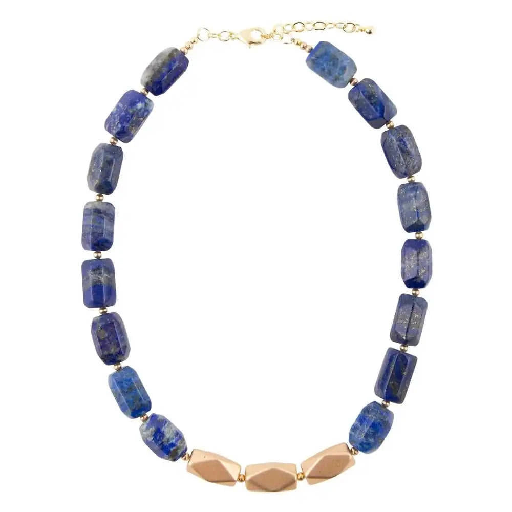 Blue Lapis Nugget Necklace Eco My Home Necklaces Barse Jewelry ecomyhome.store United States