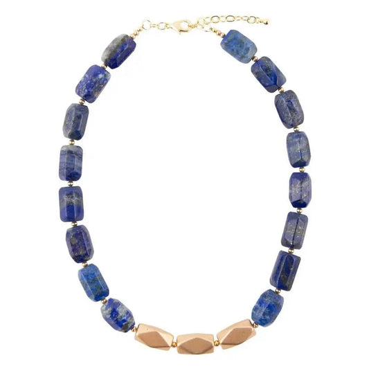Blue Lapis Nugget Necklace Eco My Home Necklaces Barse Jewelry ecomyhome.store United States