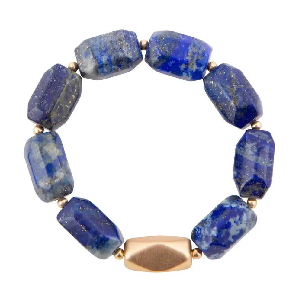 Blue Lapis Nugget Stretch Bracelet Eco My Home Bracelets Barse Jewelry ecomyhome.store United States