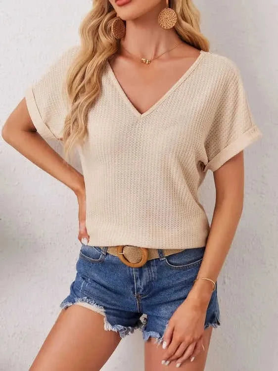 Boho Crochet T-Shirt with Unique Back Knit Design Eco My Home Women's Tops Salty Season LLC ecomyhome.store United States