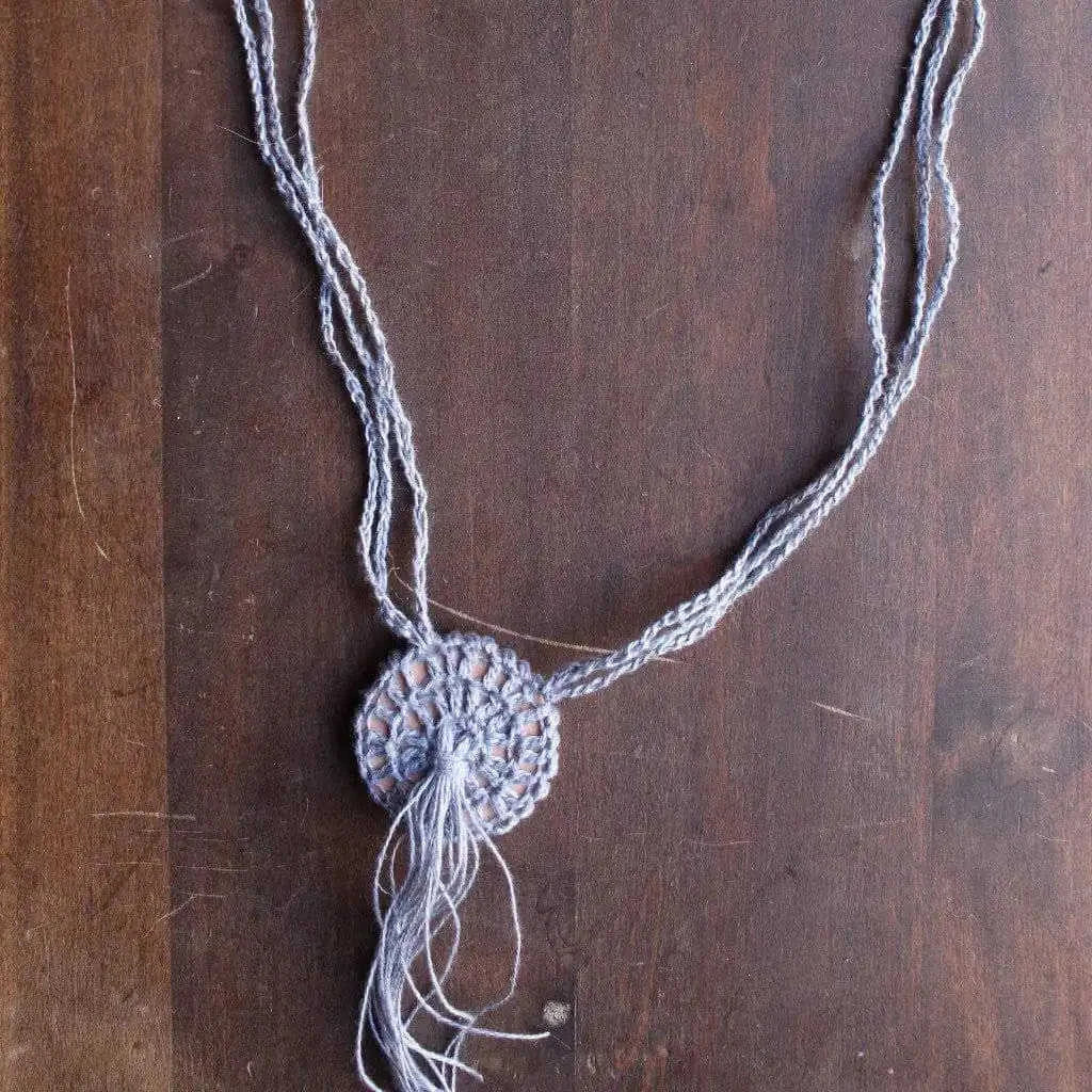 Boho Macrame Necklace Crochet Kit Eco My Home Kits Darn Good Yarn ecomyhome.store United States