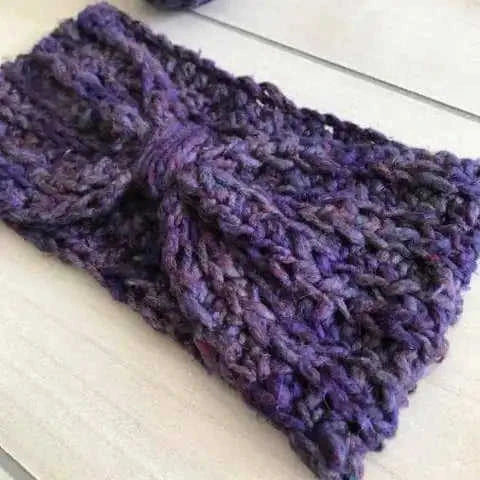 Bow Ear Warmer Crochet Kit Eco My Home Kits Darn Good Yarn ecomyhome.store United States