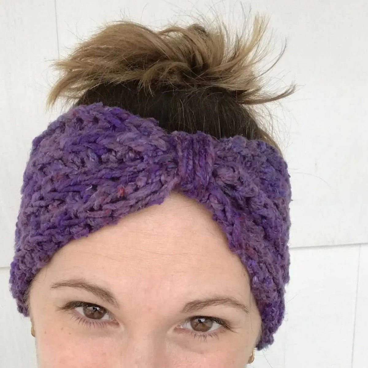 Bow Ear Warmer Crochet Kit Eco My Home Kits Darn Good Yarn ecomyhome.store United States