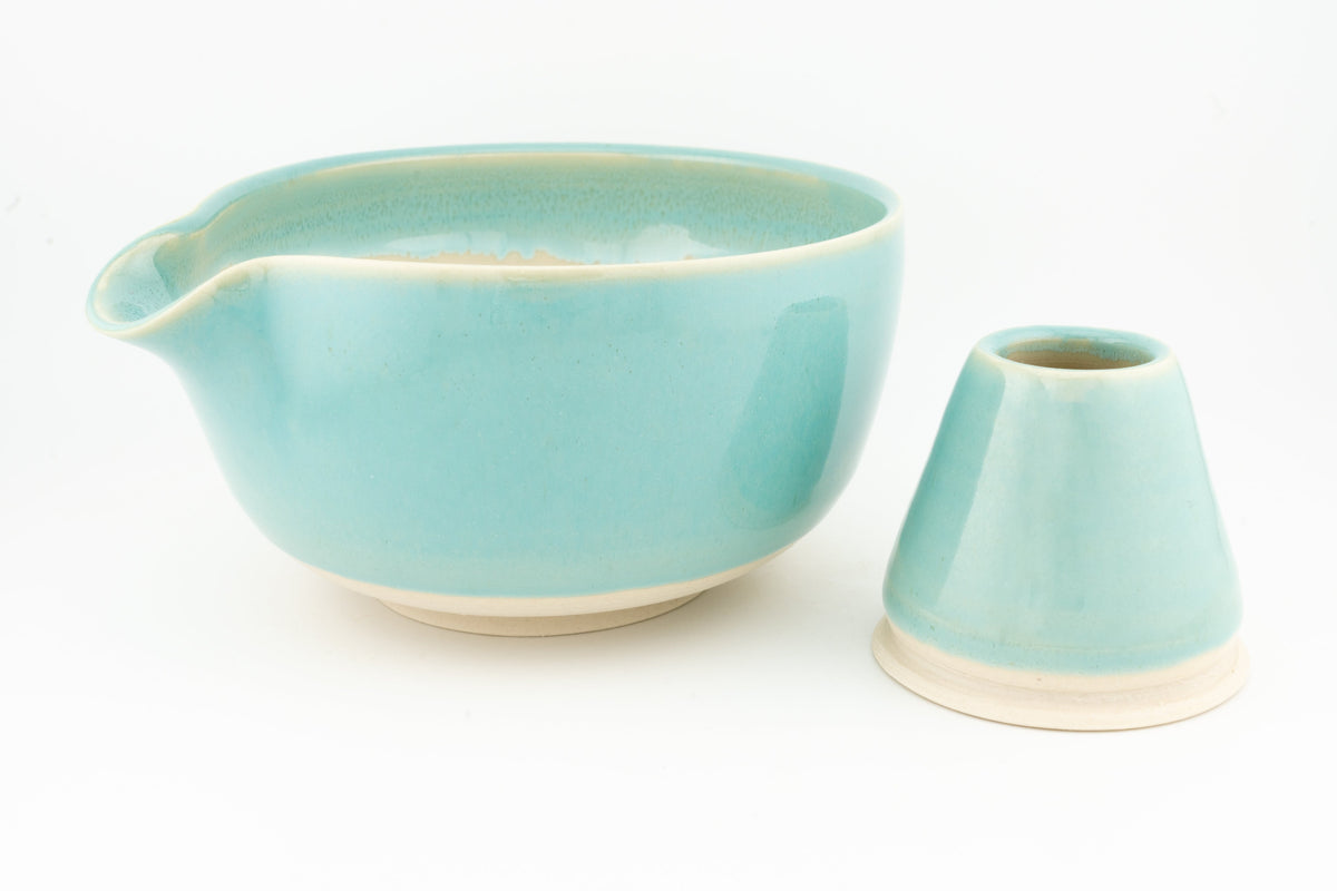 Matcha Set | Bowl with Matching Whisk Holder | Chawan and Chasentate