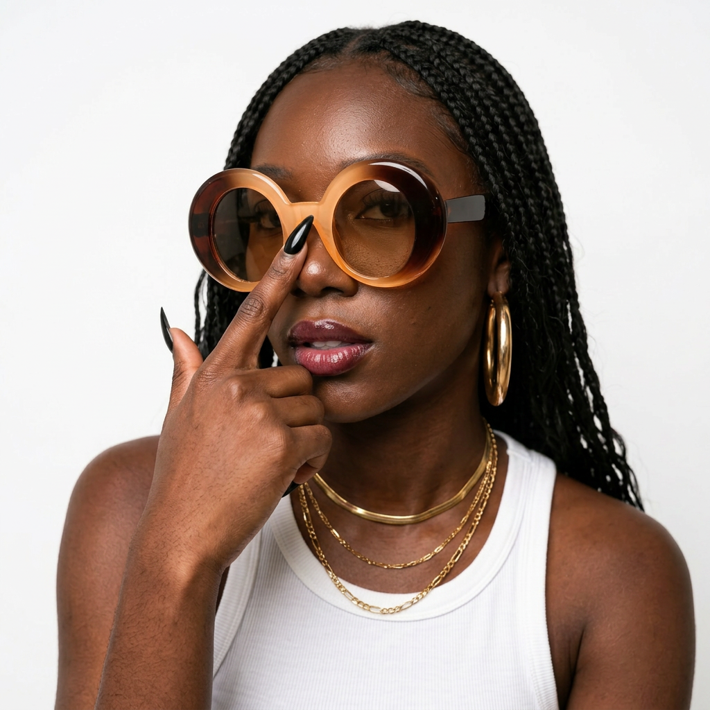 Daring Plastic Round Sunglasses