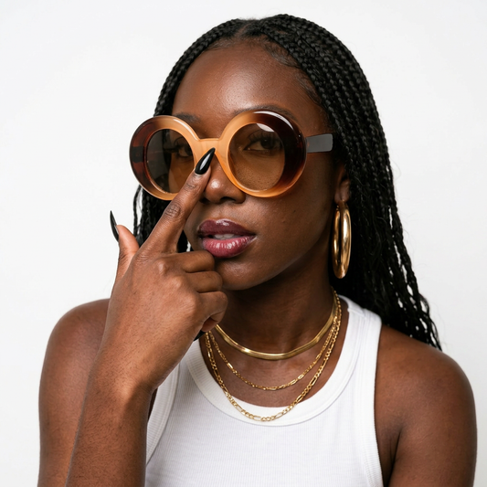 Daring Plastic Round Sunglasses