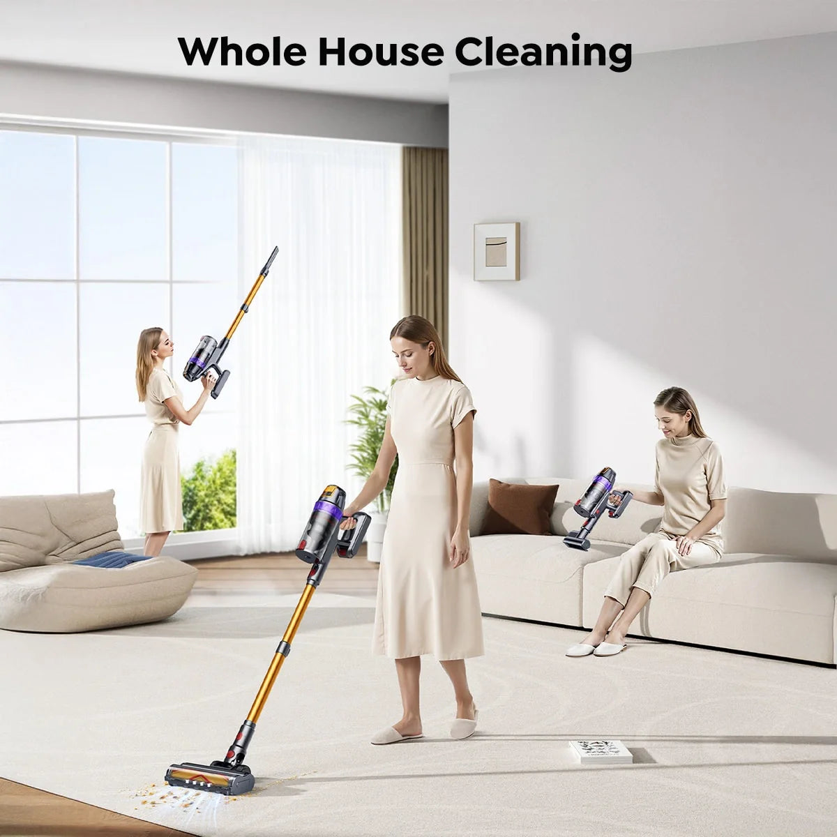 Buture VC90 Cordless Vacuum | 650W 55KPA, Auto Floor Detection