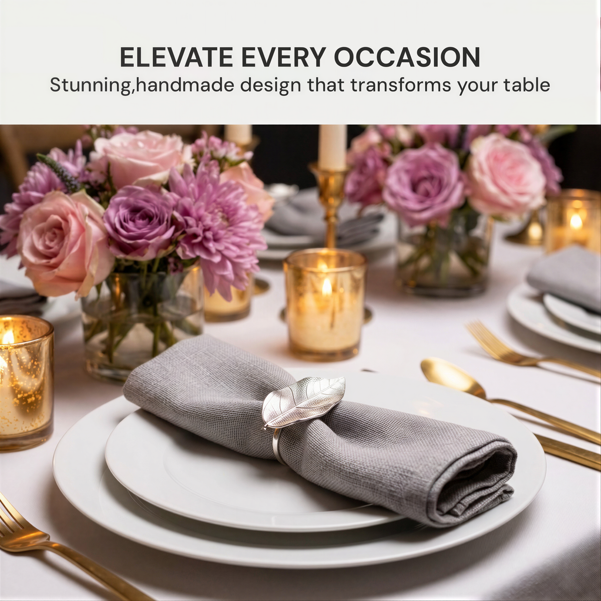 Silver Leaf Napkin Rings – Silver Grace