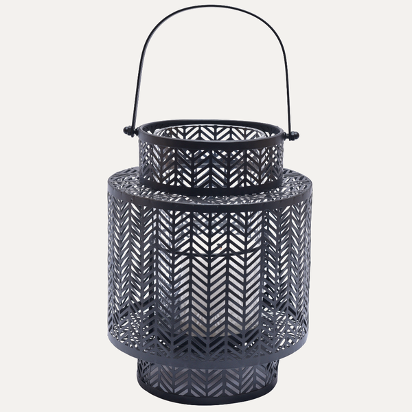Black Hanging Candle Holder Lantern