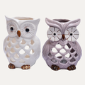 Hampton Lucky Owl Tea Lights and Candle Holders Set of 2