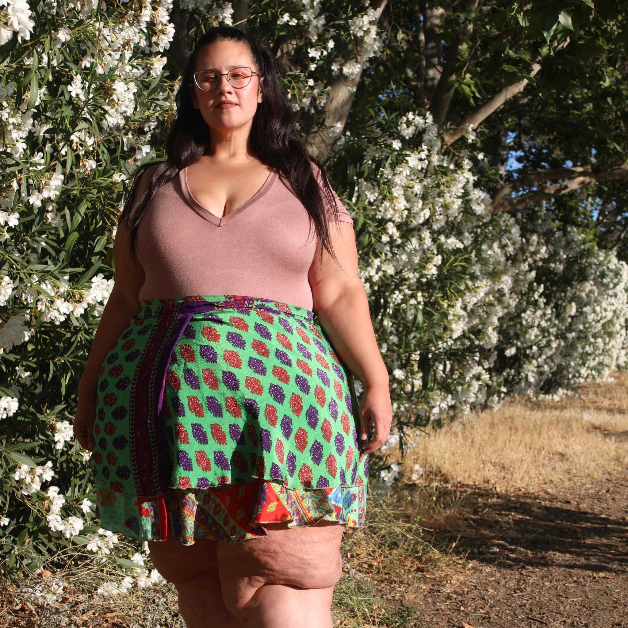 Knee-Length: "Mini" Sari Wrap Skirts