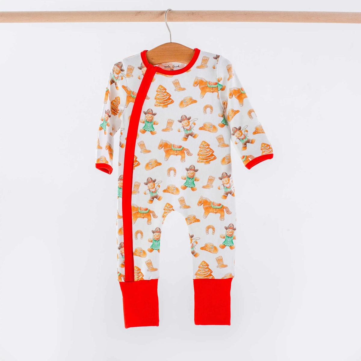 Cookie Roundup Organic Cotton Zip Up Pajama Eco My Home Pajama Set Nola Tawk ecomyhome.store United States