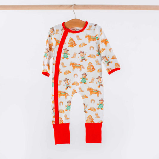 Cookie Roundup Organic Cotton Zip Up Pajama Eco My Home Pajama Set Nola Tawk ecomyhome.store United States