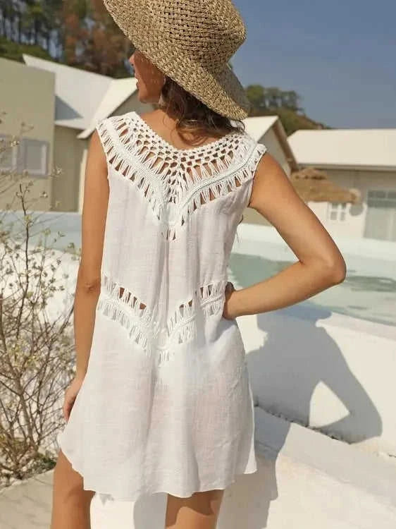 Crochet Cover Up Dress with Detailed Design for Effortless Summer Style Eco My Home  Salty Season LLC ecomyhome.store United States