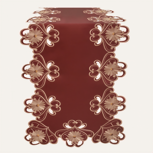 Red Lace Table Runner – Imperial Red, 14x108 Inch