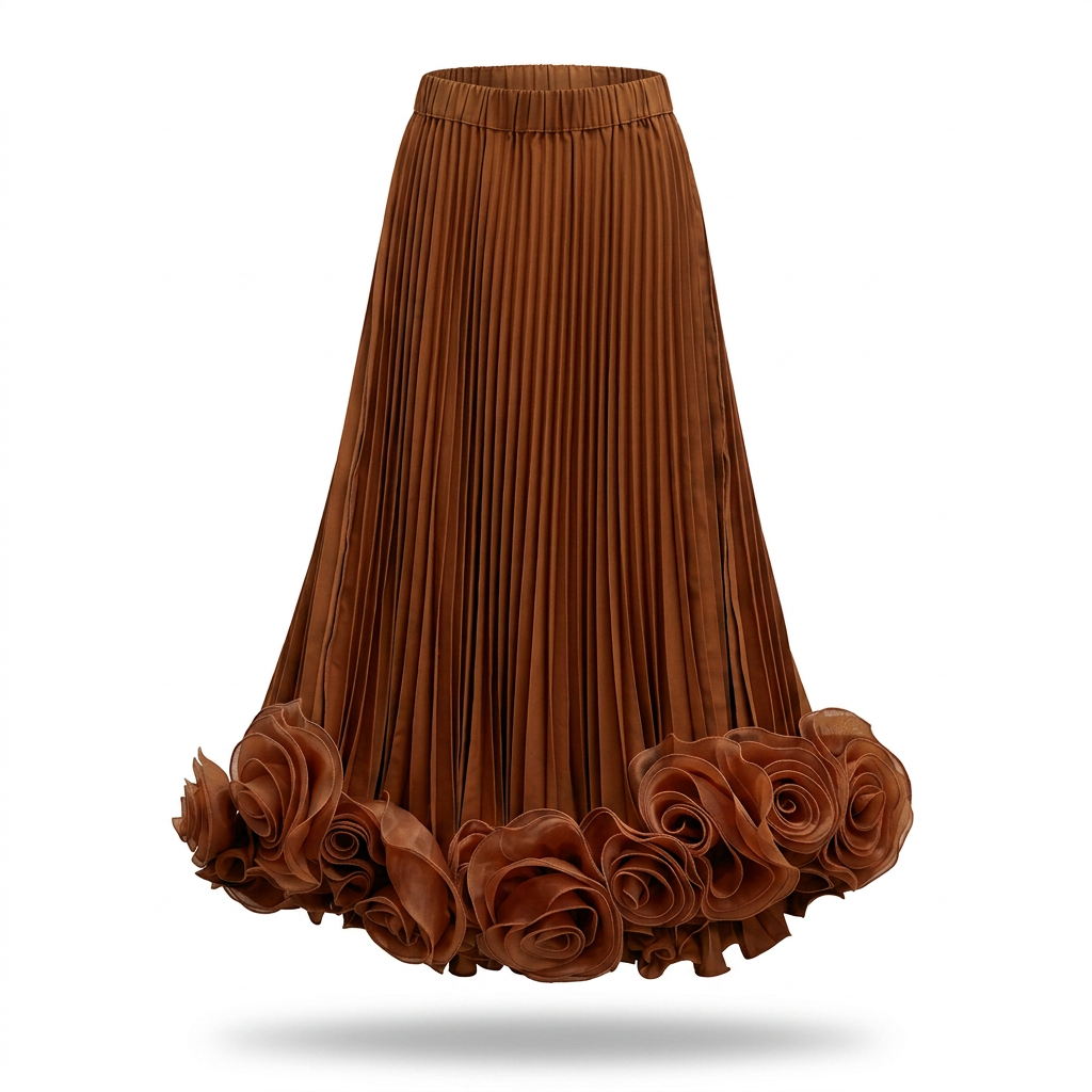 Radiant Pleated Floral Maxi Skirt