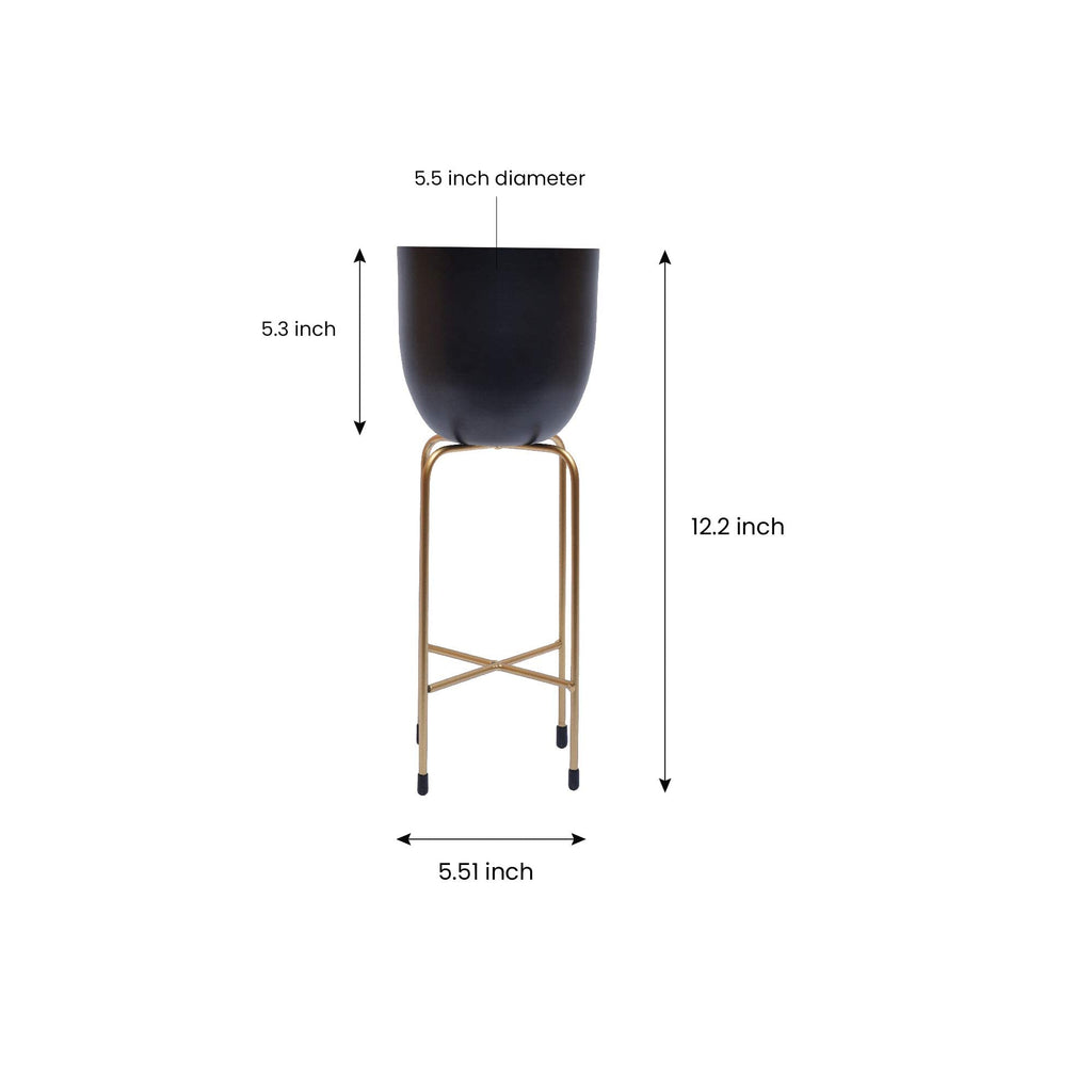 Planter with Metal Stand