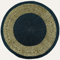 Midnight Dusk – Round Beaded Placemats, Dark Blue and Gold Elegant Heat-Resistant Table Mats 14 inch