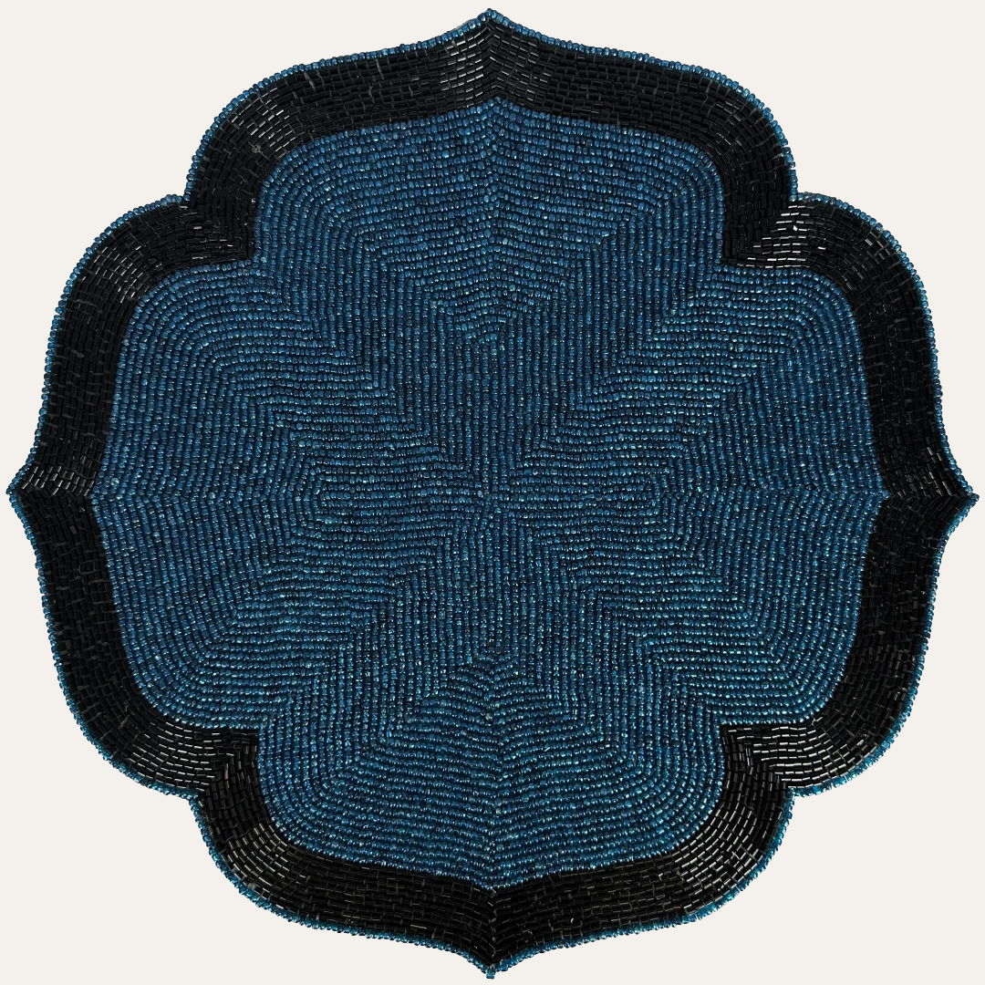 Beaded Placemats – 14 Inch Heat Resistant Dining Table Mats | Elegant Handmade Design