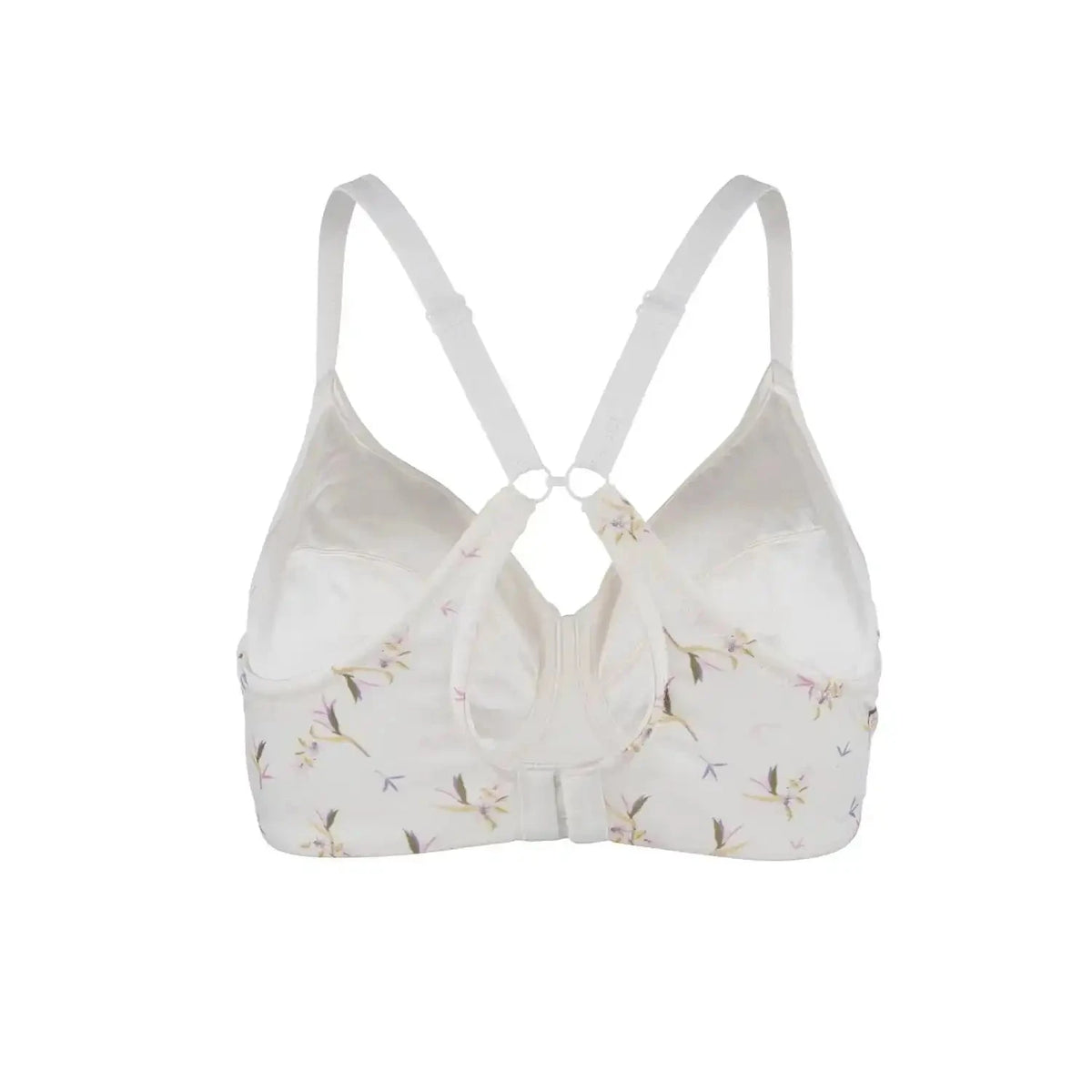 Ditsy Floral - Silk & Organic Cotton Smooth Wireless Bra Eco My Home Bras Salty Season LLC ecomyhome.store United States