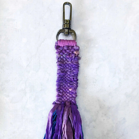 DIY Woven Ribbon Keychain Kit Eco My Home Kits Darn Good Yarn ecomyhome.store United States