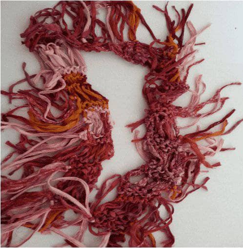 Dropped Stitch Scarf Knit Pattern – Beginner-Friendly Ribbon Yarn Scarf with Fringe