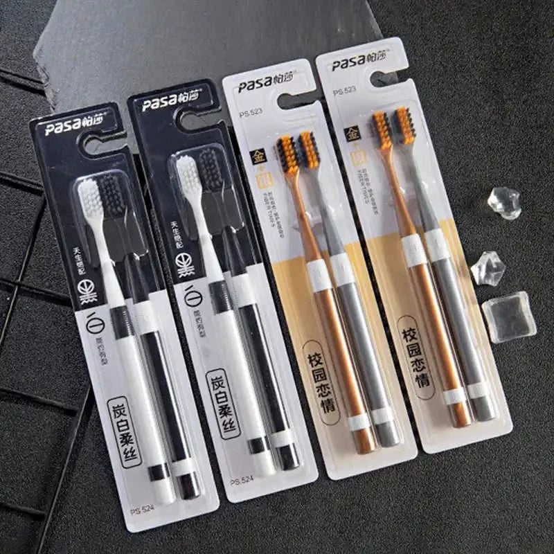 Dual Bamboo Charcoal Toothbrush Sets Eco My Home  Natural Toothbrush ecomyhome.store United States