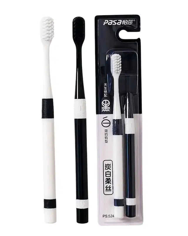 Dual Bamboo Charcoal Toothbrush Sets Eco My Home  Natural Toothbrush ecomyhome.store United States