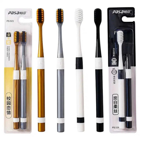 Dual Bamboo Charcoal Toothbrush Sets Eco My Home  Natural Toothbrush ecomyhome.store United States
